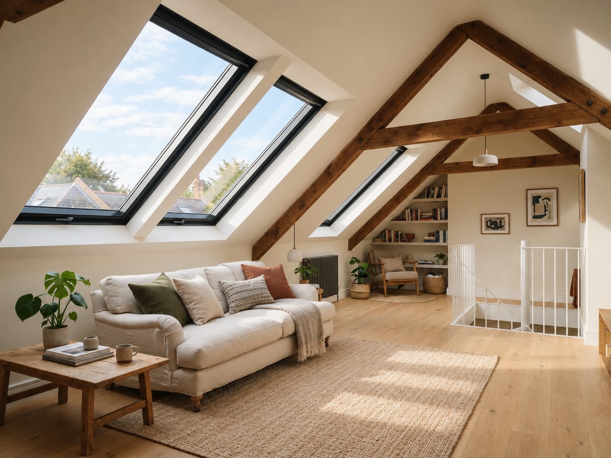 Dachfenster-Lösung im Loft-Ausbau von Trend Home Fenster